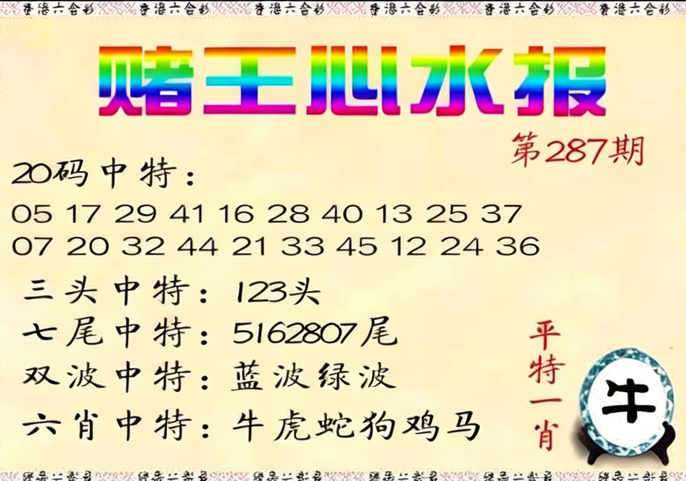 赌王心水